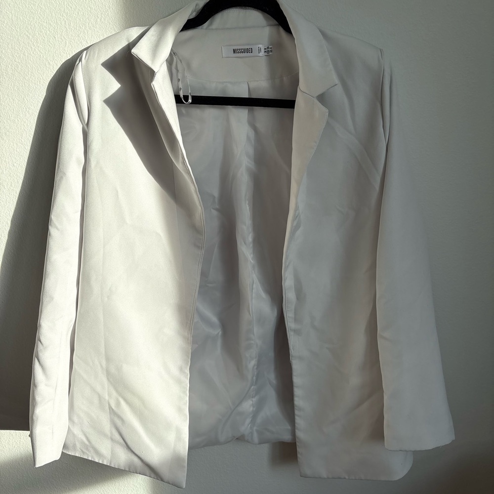 Missguided + Women's Light Cream Blazer